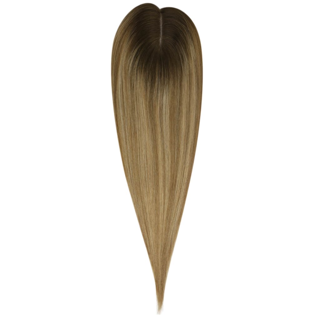 Hair Topper Virgin Hair Piece Topper Balayage Brown Wigs Hair Piece