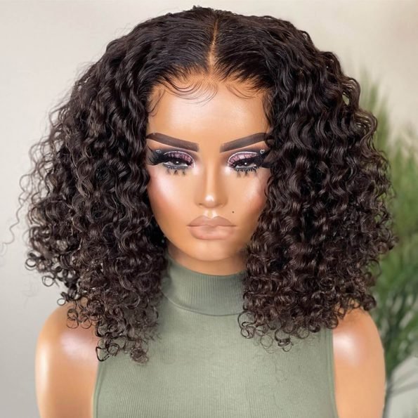 13?¡§¡é4 Bouncy Deep Curly Hair Wig 180% Density
