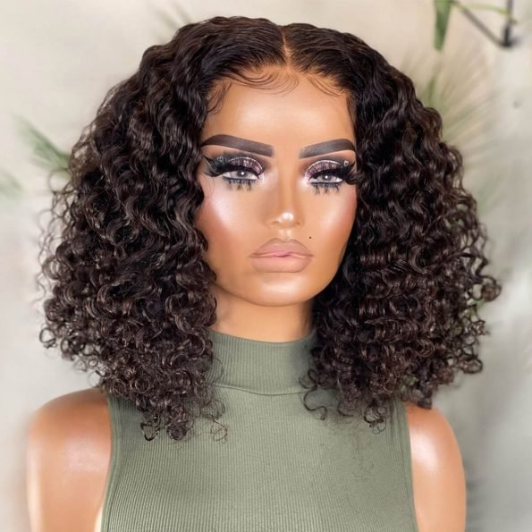 13?¡§¡é4 Bouncy Deep Curly Hair Wig 180% Density