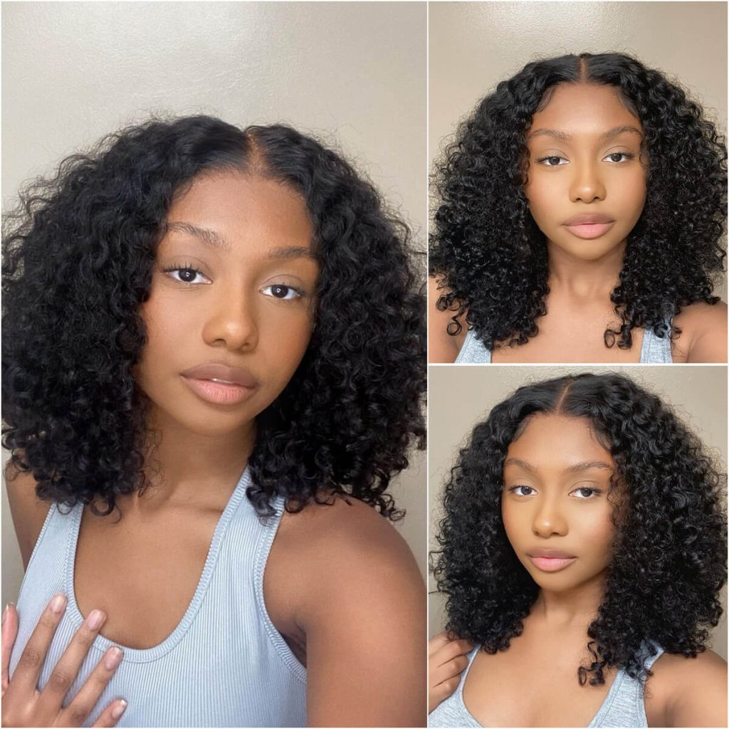 13?¡§¡é4 Bouncy Deep Curly Hair Wig 180% Density