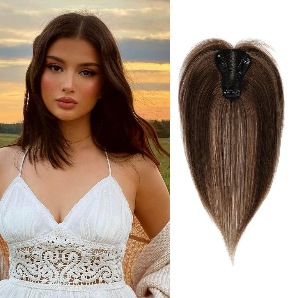 Hair Toppers for Women Real Human Hair Bangs Hair Clip French Fake Clip in Bangs Hair Pieces