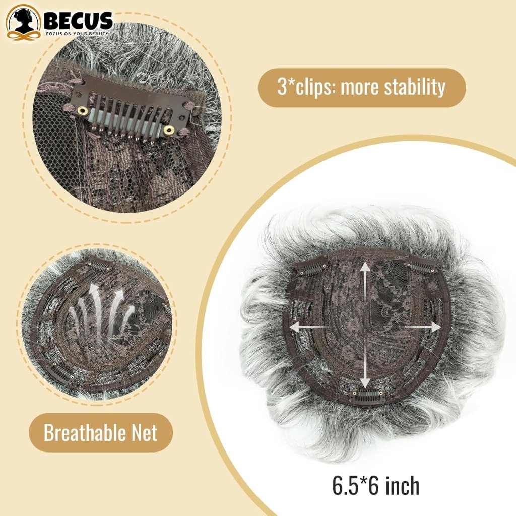 Hair Toppers with Thinning Hair Bangs 360°3D Cover Toupee Hair Pieces for Women Wig with Bangs