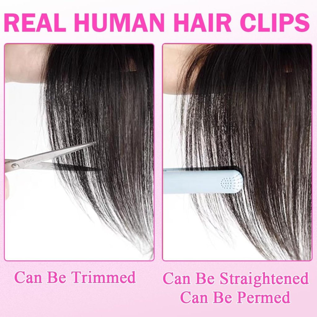 Hair Toppers For Women Real Hair 360° 3D Cover Human Hair Topper Wig with Bangs Hair Pieces