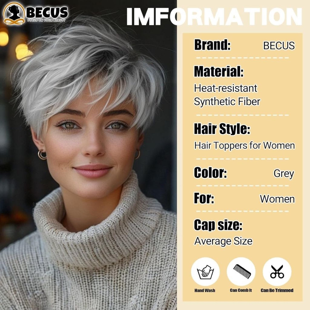 Hair Toppers with Thinning Hair Bangs 360°3D Cover Toupee Hair Pieces for Women Wig with Bangs