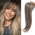 Hair Topper with Bangs Hair Clip 360° 3D Cover Fluffy Wigs Hair Piece with Thinning Hair