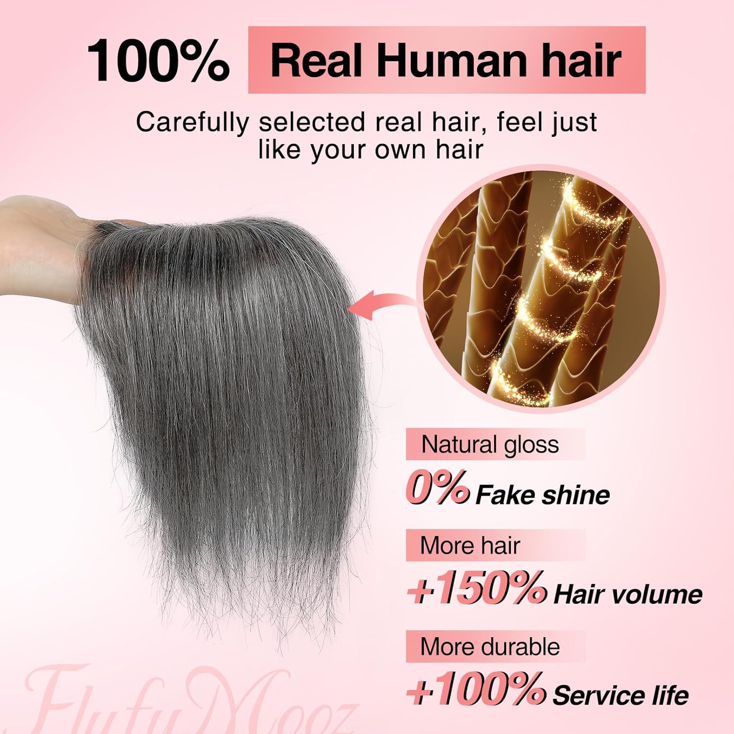 Real Human Hair Toppers for women 10 Inch Clip in Bangs for Thinning Hai Cover Hair Pieces