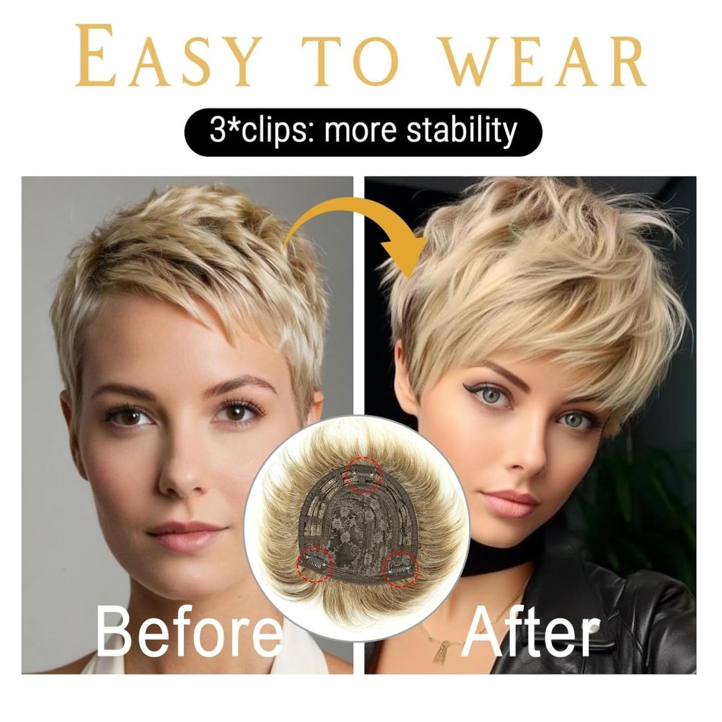 Hair Toppers with Thinning Hair Bangs 360°3D Cover Toupee Hair Pieces for Women Wig with Bangs