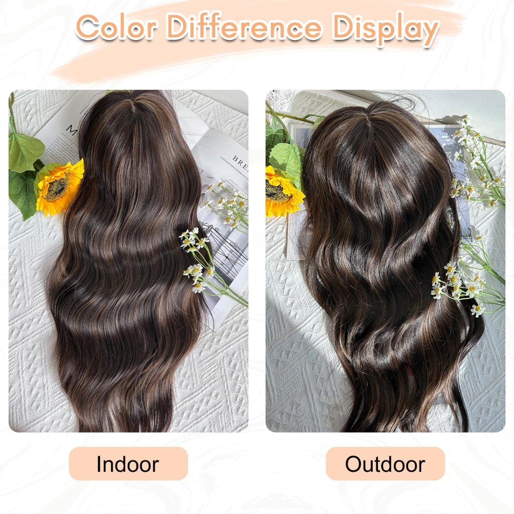 20Inch Wavy Hair Topper for Women Add Volume&Cover Thinning Hair with Natural Looking Hair Piece