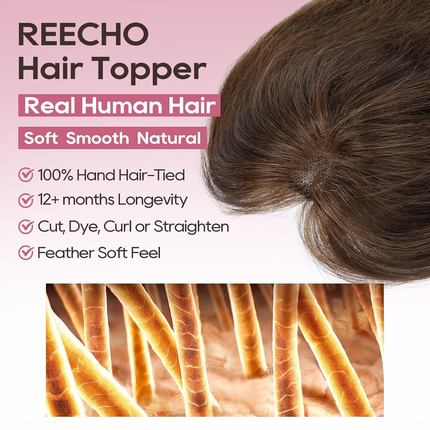 Real Human Hair Topper 10 inch Women Hair Toppers for Thinning Hair Light Grey Wigs