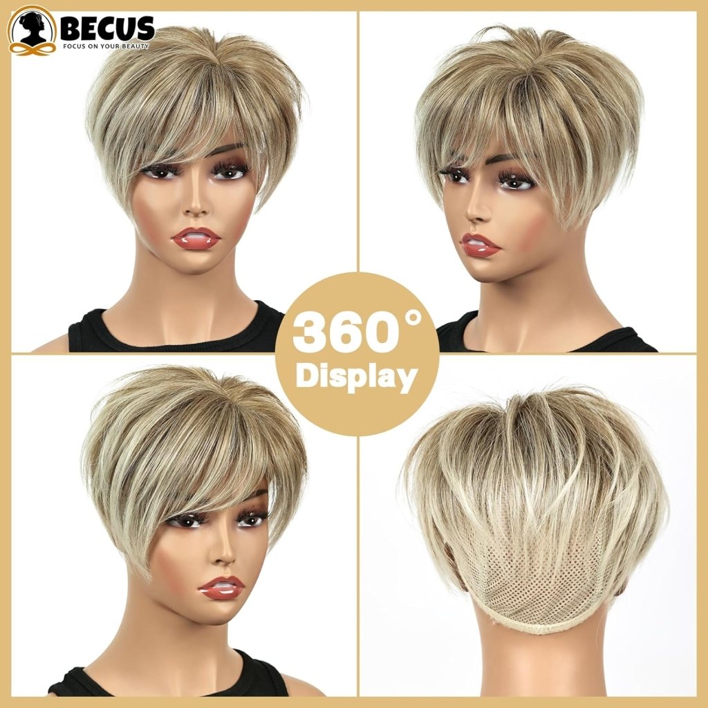 Hair Toppers with Thinning Hair Bangs 360°3D Cover Toupee Hair Pieces for Women Wig with Bangs