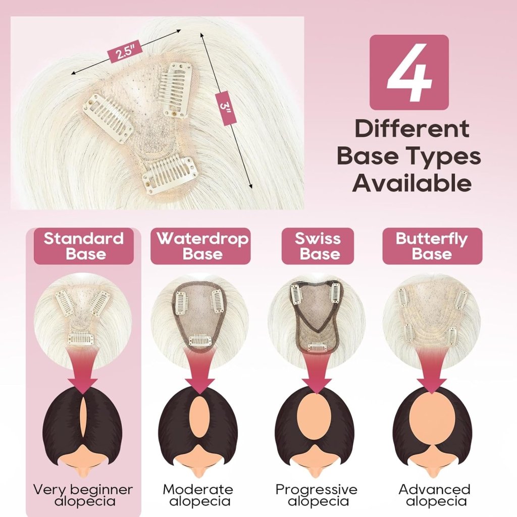 Real Human Hair Topper10 inch Women for Thinning Hair Swiss Base  Hairpiece