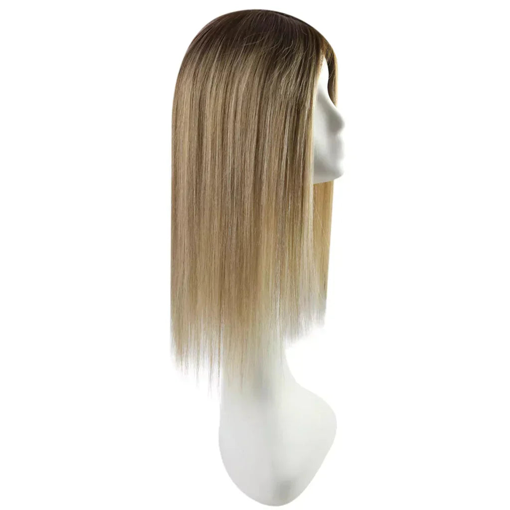 Large Base Hair Topper Virgin Real Hair Topper Balayage ColorWigs Hair PieceWigs Hair Piece