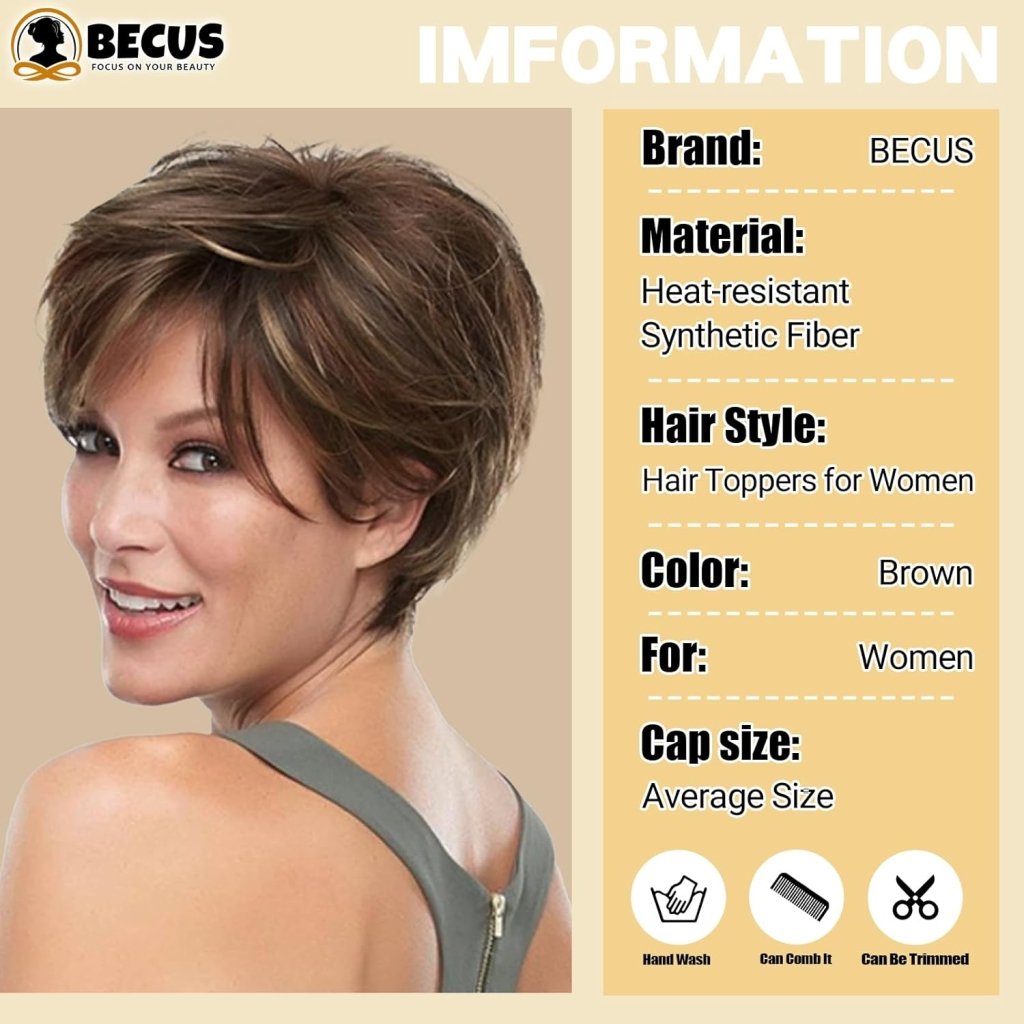 Hair Toppers with Thinning Hair Bangs 360°3D Cover Toupee Hair Pieces for Women Wig with Bangs