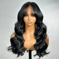Black Long Loose Wave Wigs 100% Human Hair