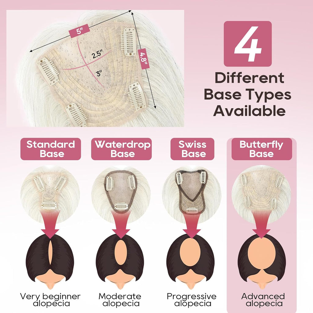 Real Human Hair Topper10 inch Women for Thinning Hair Swiss Base  Hairpiece