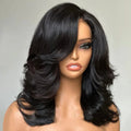Chic 13*4 Lace Human Hair Layered Wave Wig