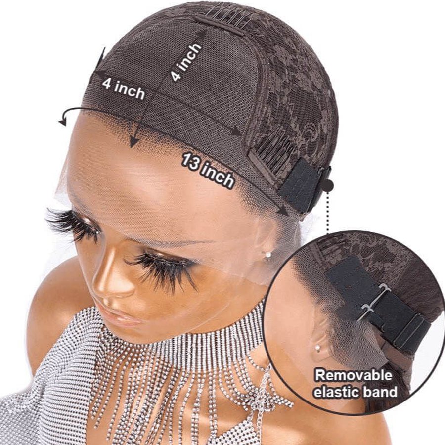 Chocolate Brown Long Curly Wig 100% Human Hair