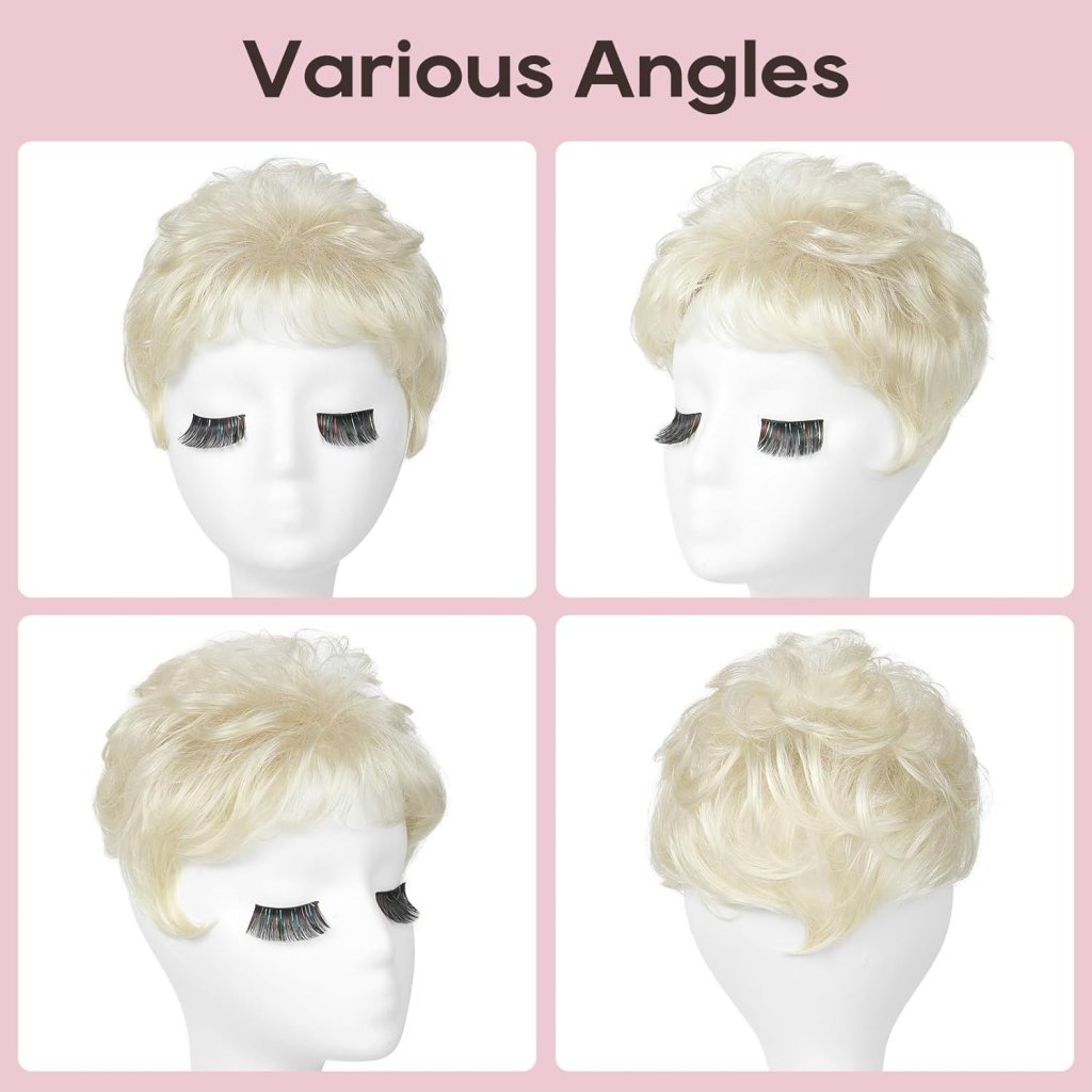 Short Wiglet Hair Topper for Women with Thinning Hair Large Coverage Synthetic Top Grey
