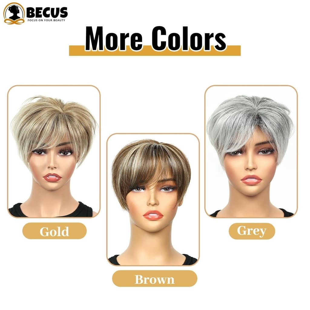 Hair Toppers with Thinning Hair Bangs 360°3D Cover Toupee Hair Pieces for Women Wig with Bangs